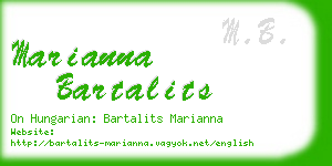 marianna bartalits business card